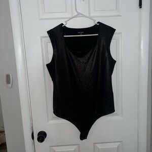 Nine West Black Shimmer Bodysuit